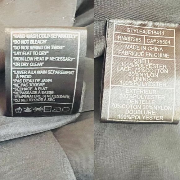 BB Dakota Jack A line Dress Lace Waist Floral Skater Dress Black and White Sz.4 - Picture 10 of 10